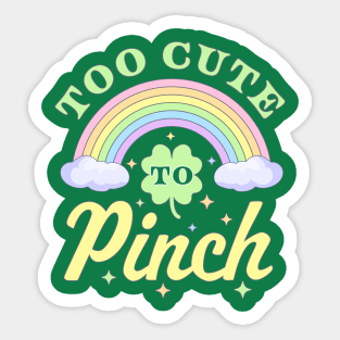 Saint Patricks Day Rainbow Lucky Clover Sticker